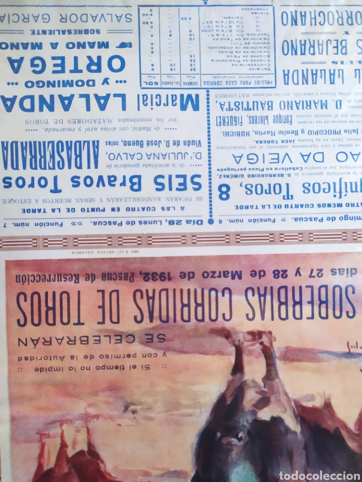 Carteles: Cartel toros monumental 1932 - Foto 3