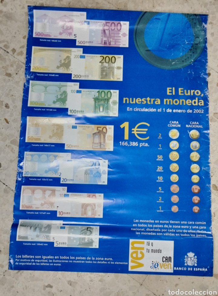 Carteles: Cartel: EL Euro nuestra moneda - Foto 1