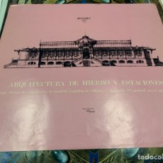 Carteles: CARTEL EXPOSICIÓN ARQUITECTURA DE HIERRO Y ESTACIONES MADRID 1980. Lote 305258403
