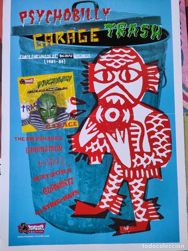 Carteles: POSTER PSYCHOBILLY GARAGE TRASH MONSTER RECORDS - Foto 1