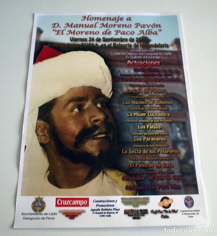Carteles: CARNAVAL DE CADIZ 2010 - CARTEL HOMENAJE AL MORENO - Foto 1