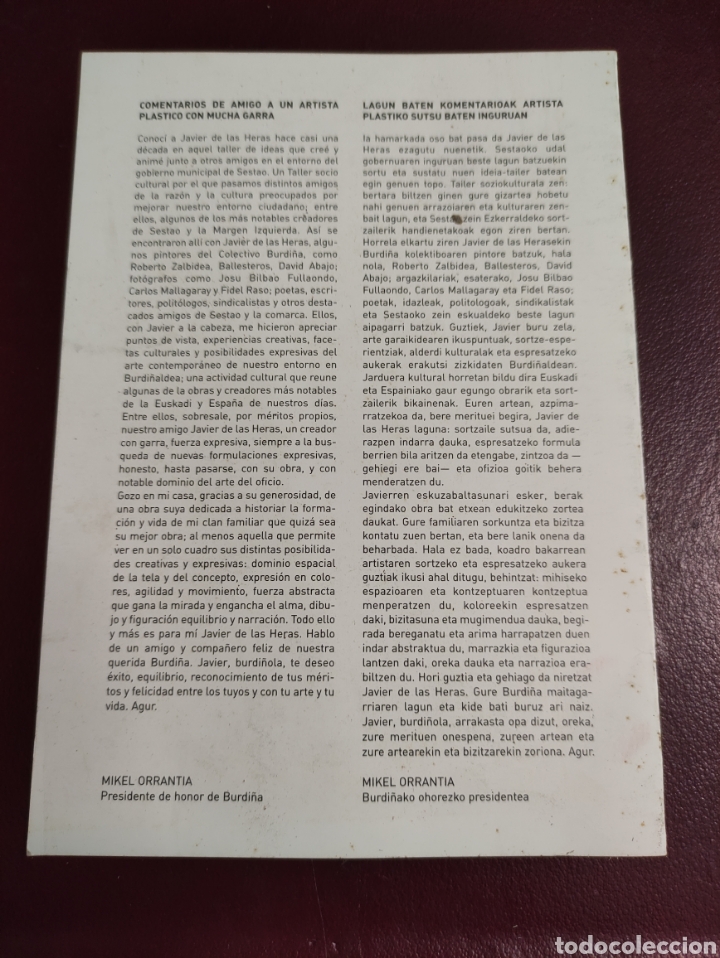 Carteles: JAVIER DE LAS HERAS - DIPTICO - 21x15 - Foto 3