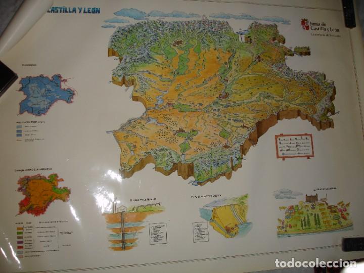 Carteles: MAPA ESCUELA EL AGUA EN CASTILLA Y LEON .128X86 - Foto 2