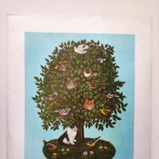 Carteles: LOR E-BOX - THE CO-EXISTENCE TREE . AÑOS 70S. 65 X 52 CM.. Lote 366085811
