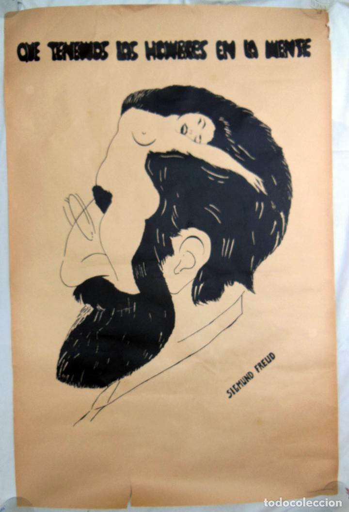 Carteles: QUE TENEMOS LOS HOMBRES EN LA MENTE. Sigmund Freud - Foto 1