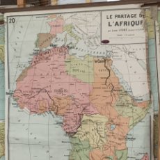 Carteles: CARTEL _ MAPA DE ESCUELA L' AFRIQUE PAR LOUIS ANDRÉ