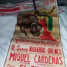 Carteles: ENORME Y ANTIGUO CARTEL GRANDE PLAZA DE TOROS DE CEHGÍN MURCIA 1967