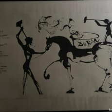 Carteles: SALVADOR DALI - ANTIGUO CARTEL / MENU - 1973 INAGURACION DE LA EXPOSICION ''EL ARTE EN LA JOYA'' DE. Lote 371128951