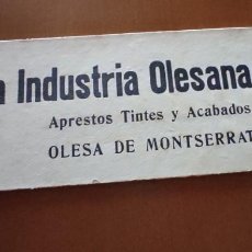 Carteles: LA INDUSTRIA OLESANA S.A. OLESA MONTSERRAT. Lote 372662164
