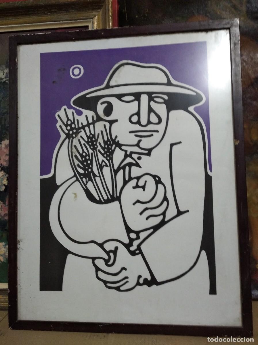 Carteles: ANTIGUO CUADRO CON CARTEL, CAMPESINO -E2 - Foto 1