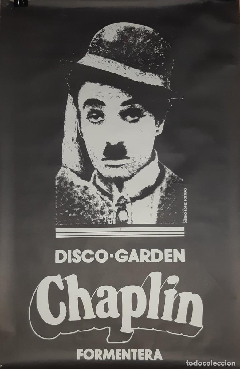 Carteles: POSTER PUBLICIDAD DISCOTECA CHAPLIN, FORMENTERA. - Foto 1