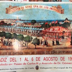 Carteles: CARTEL VELADA DE LOS ANGELES CADIZ AÑO 1995 - MEDIDA 60X50 CM