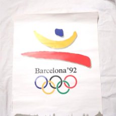 Affissi: OLIMPIADAS BARCELONA 92 LOGO OFICIAL CARTEL PROMOCION ORIGINAL. MED. 50 X 70 CM