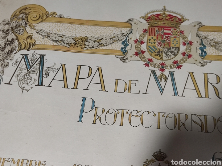 Carteles: Mapa de Marruecos protectorado espa&ntilde;ol 1927 - Foto 2