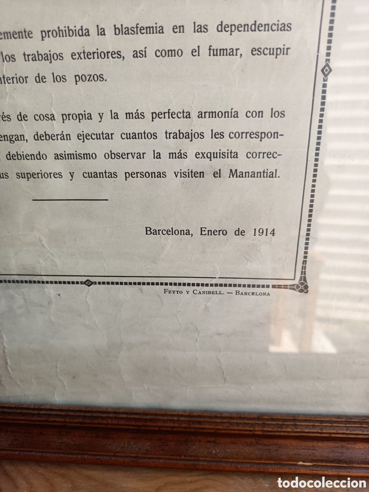 Carteles: Cuadro reglamento aguas 1914 - Foto 2