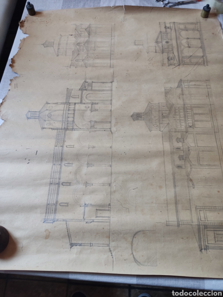 Carteles: Plano arquitect&oacute;nico antiguo, iglesia - Foto 1