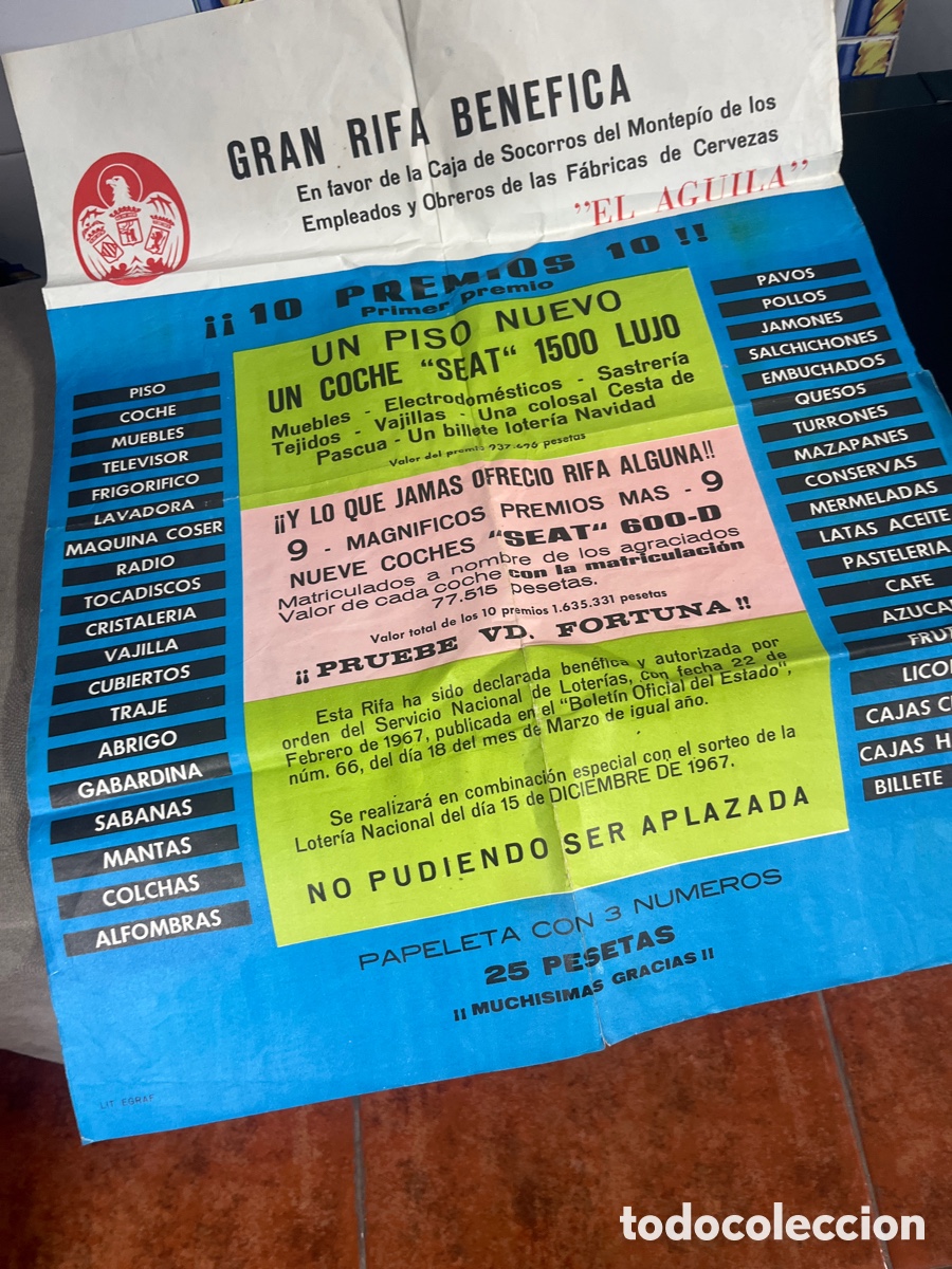 Carteles: Cartel de gran rifa ben&eacute;fica - Foto 3