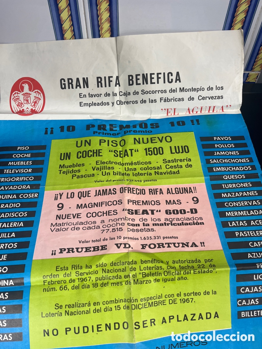Carteles: Cartel de gran rifa ben&eacute;fica - Foto 1