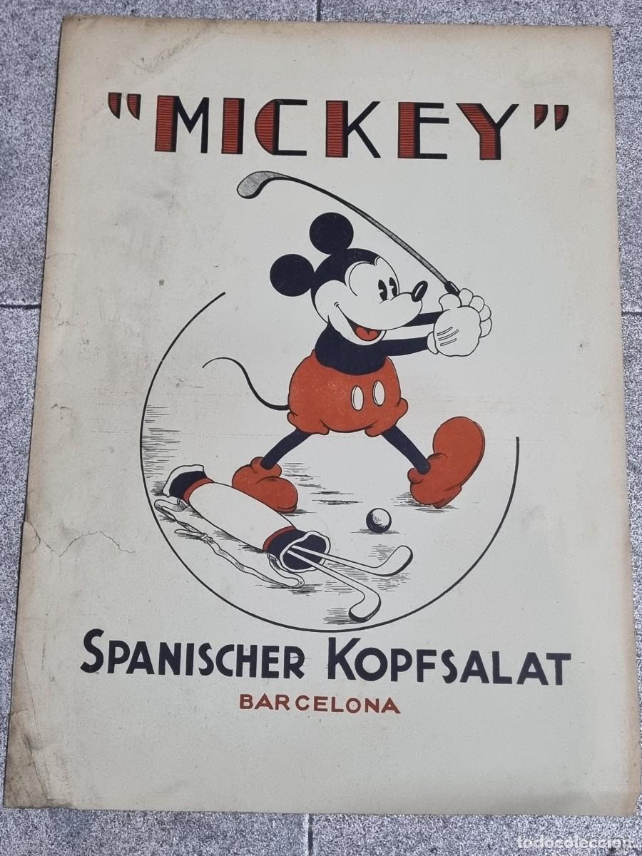 Carteles: CARTEL. ANONYMOUS-MICKEY, SPANISCHER KOPFSALAT (GOLF)- DECADA DE 1940. - Foto 1