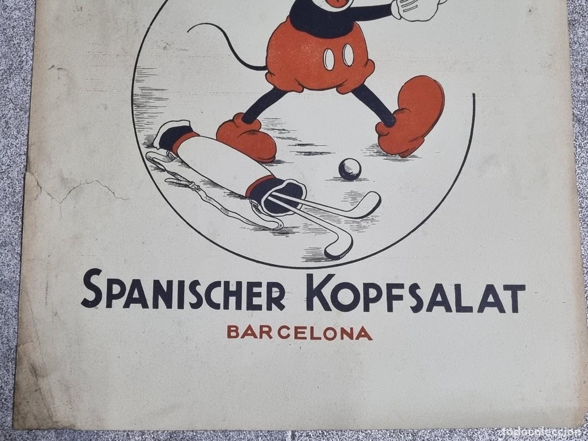 Carteles: CARTEL. ANONYMOUS-MICKEY, SPANISCHER KOPFSALAT (GOLF)- DECADA DE 1940. - Foto 3