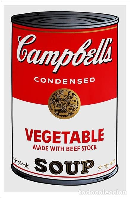 andy warhol con bote de sopa campbell. 45x32 - Acquista Riproduzioni di  manifesti antichi su todocoleccion