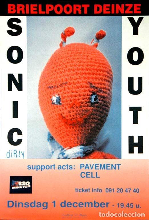 Carteles: SONIC YOUTH Dirty 1992 Cartel de Concierto Original !!