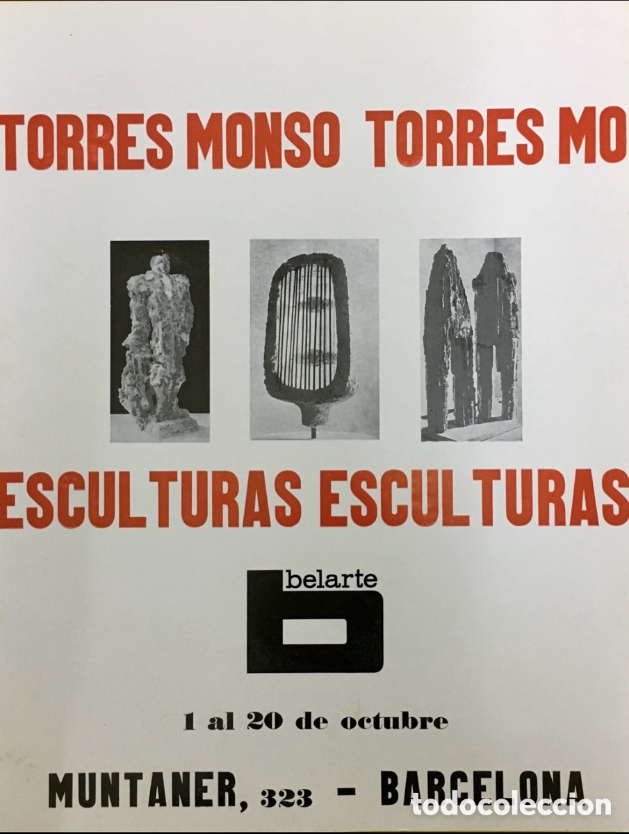 Carteles: Cartel Offset. TORRES MONSO. Esculturas. - Foto 1
