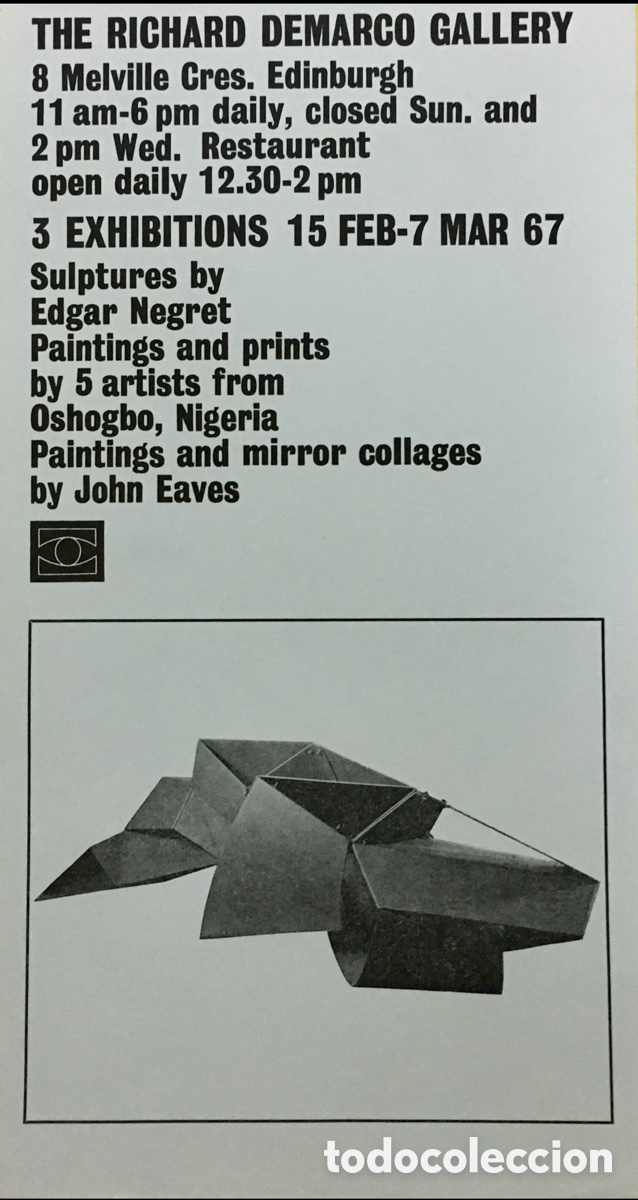 Carteles: Cartel Offset. The Richard DeMarco Gallery. - Foto 1