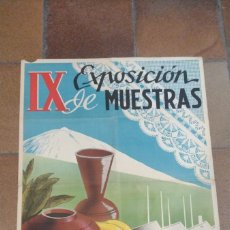 Carteles: CARTEL IX EXPOSICIÓN DE MUESTRAS. COLEGIO OFICIAL DE AGENTES COMERCIALES 1956. TENERIFE. CANARIAS