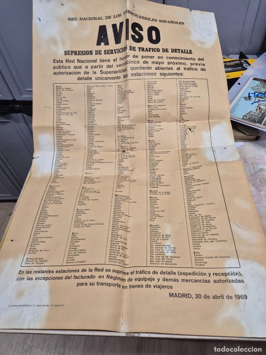 Carteles: Cartel aviso ferrocarriles - Foto 1