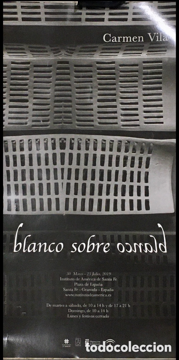 Carteles: Cartel. Blanco sobre blanco. Carmen Vila. 2019. - Foto 1