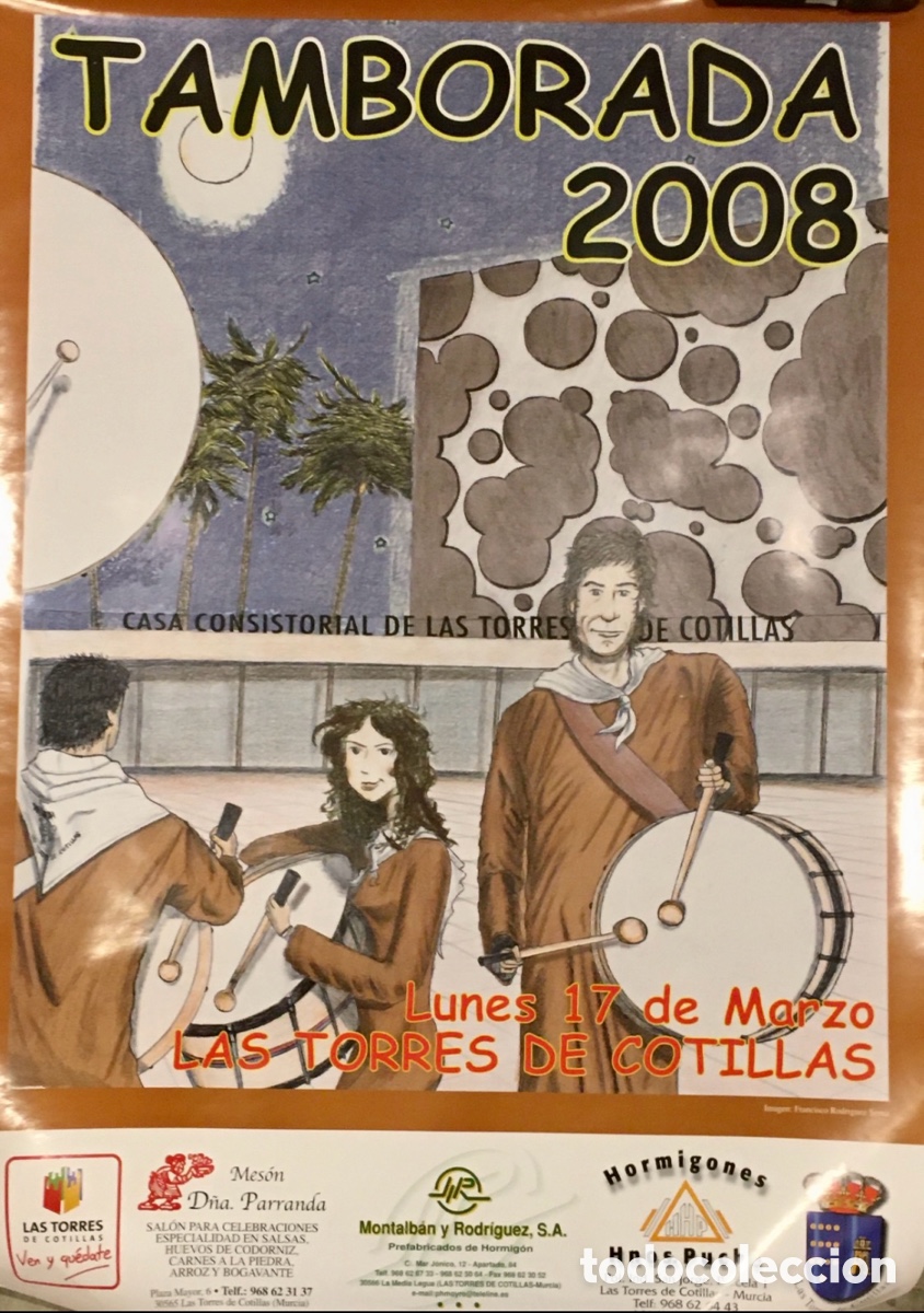 Carteles: Cartel. Tamborada 2008. Las Torres de Cotillas. - Foto 1