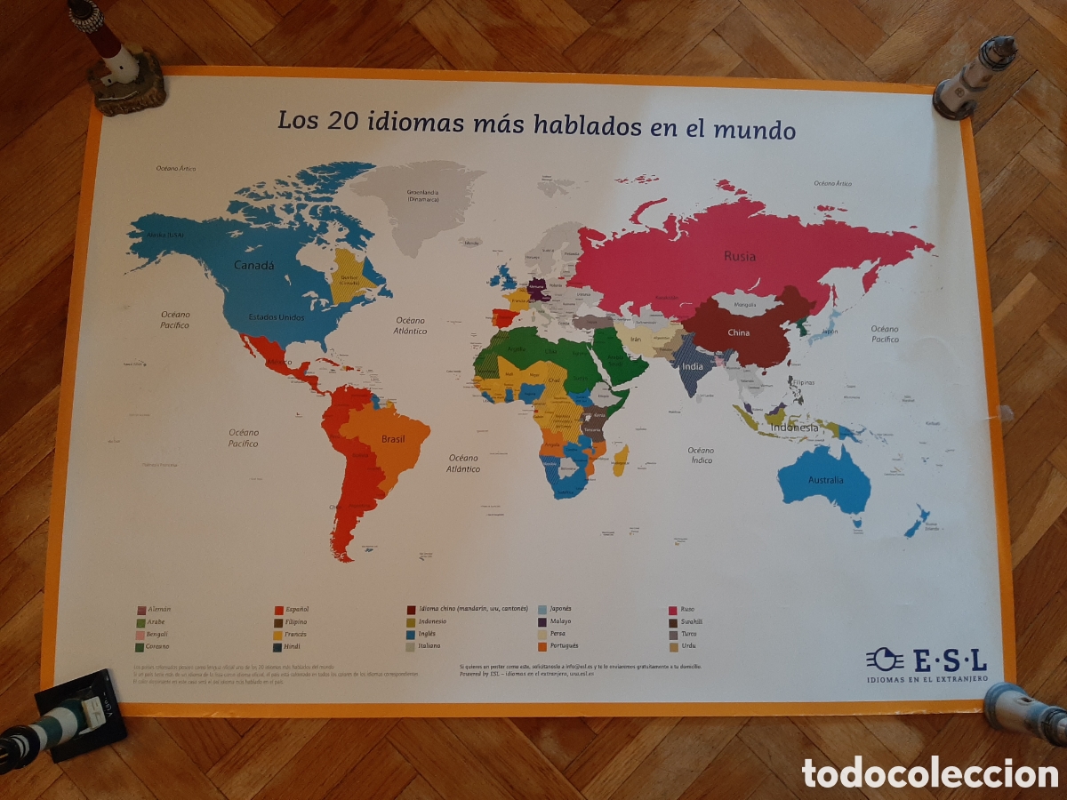 Carteles: Poster idiomas del mundo - Foto 1