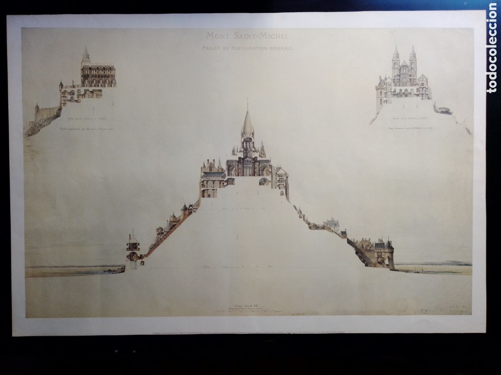 Carteles: Plano arquitectura Mont Saint-Michel - Foto 1