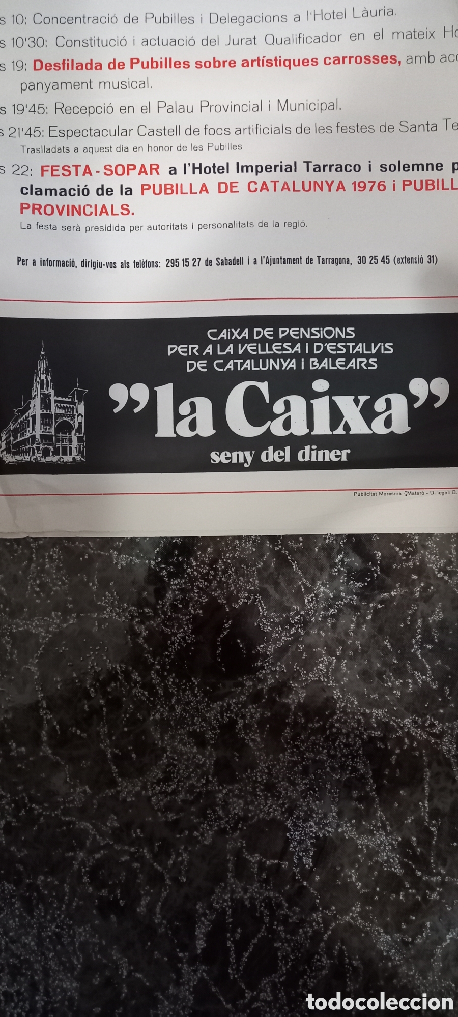 Carteles: 2 Carteles Pubilla de Catalunya 1976 - Foto 3