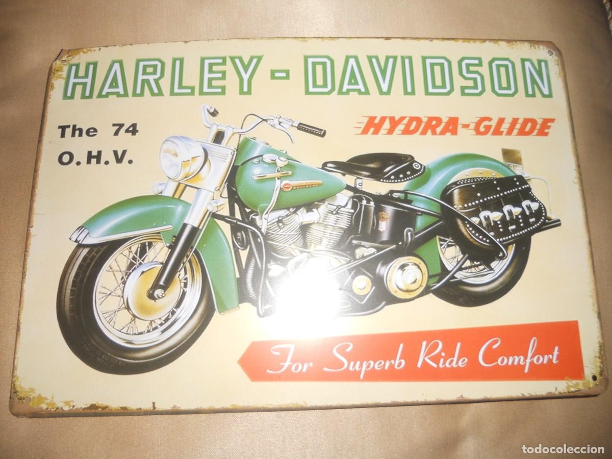 Carteles: CARTEL DE CHAPA DE HARLEY-DAVISODSON - Foto 1