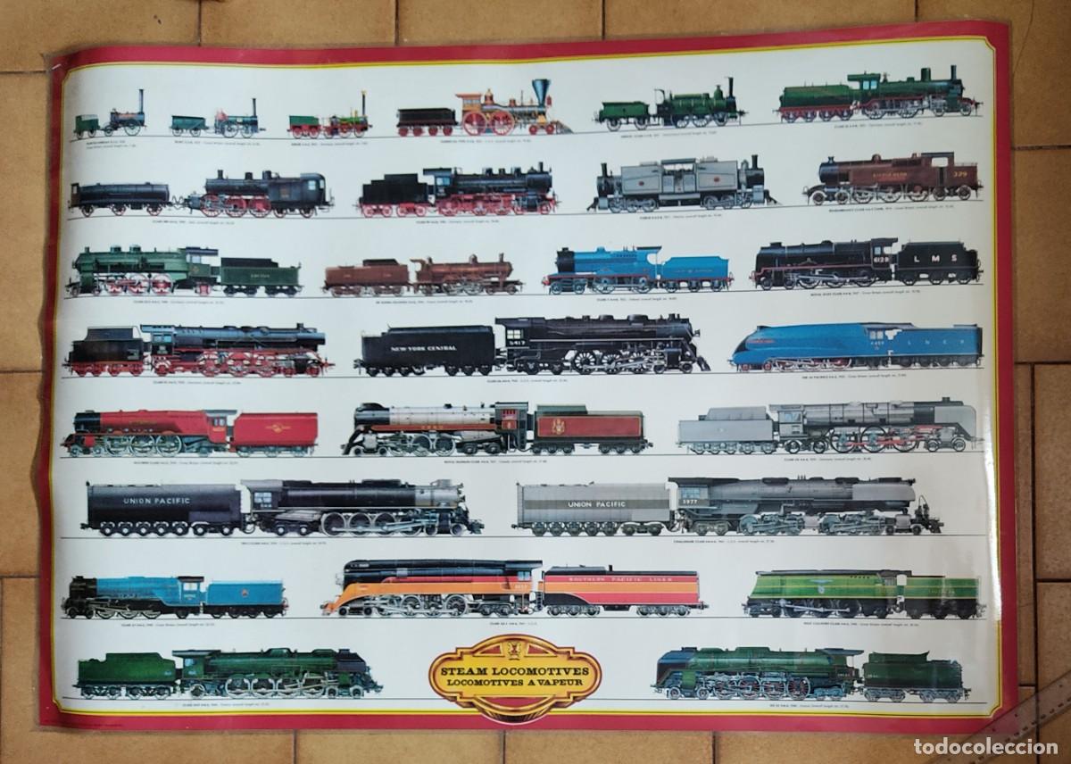 Carteles: CARTEL DE LOCOMOTORAS DE VAPOR - Foto 1