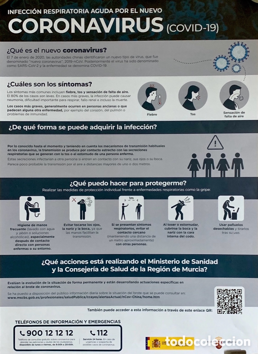 Carteles: Cartel. CORONAVIRUS. COVID-19. 2020. - Foto 1
