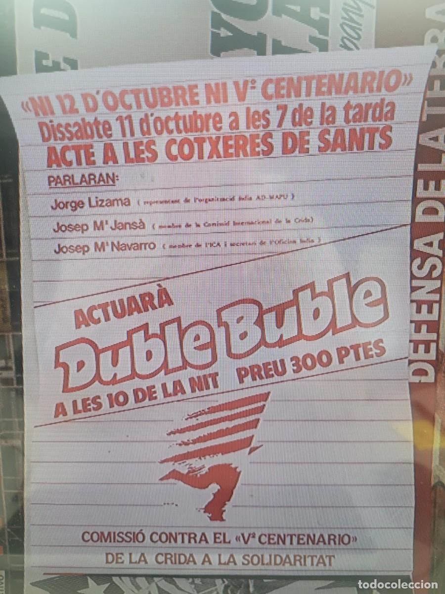 Carteles: CARTEL CRIDA A LA SOLIDARITAT DUBLE BUBBLE - Foto 1