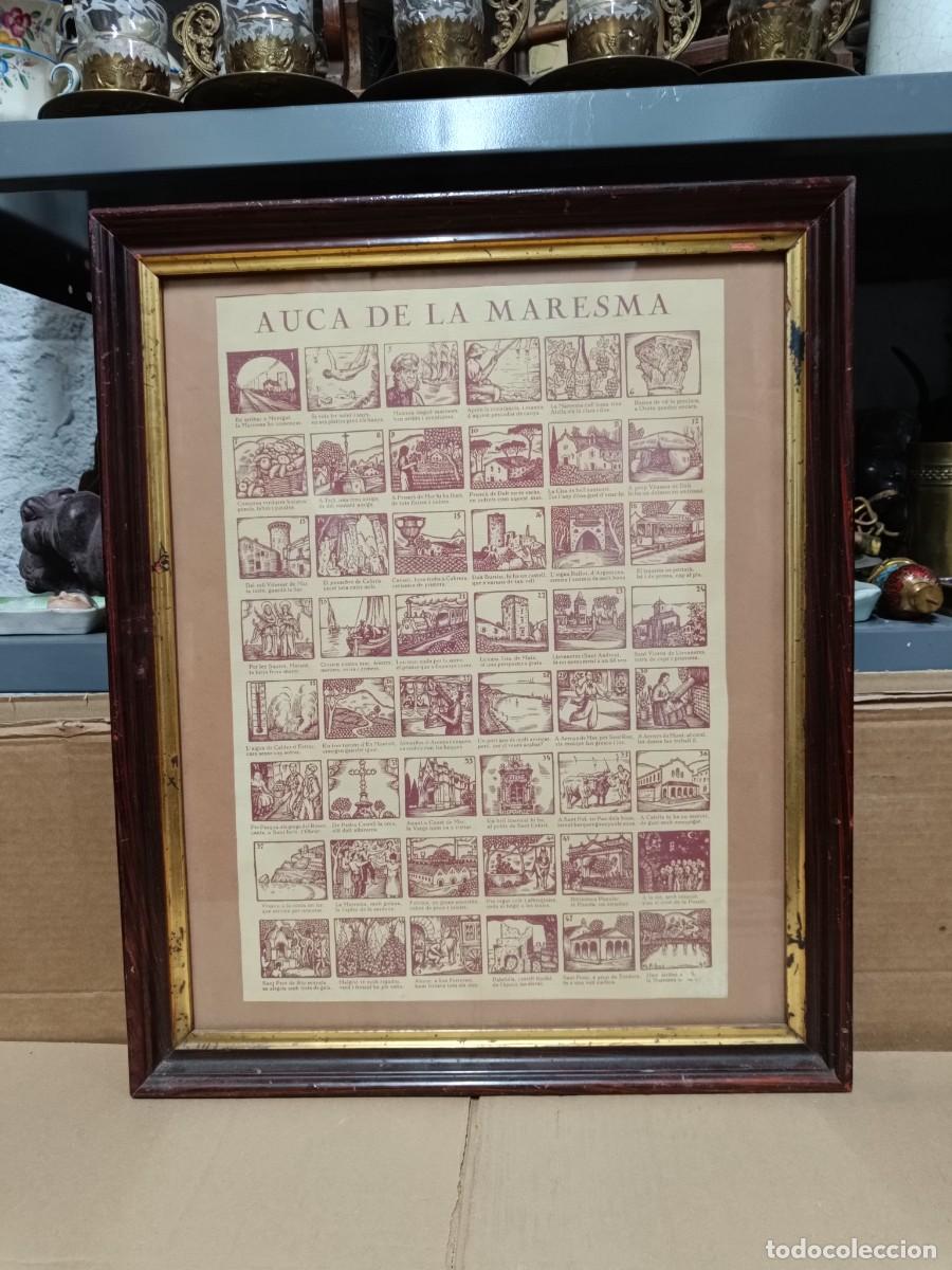 Carteles: ANTIGUO CUADRO CON AUCA DE LA MARESMA, MARESME, CON MARCO Y CRISTAL -E2 - Foto 1