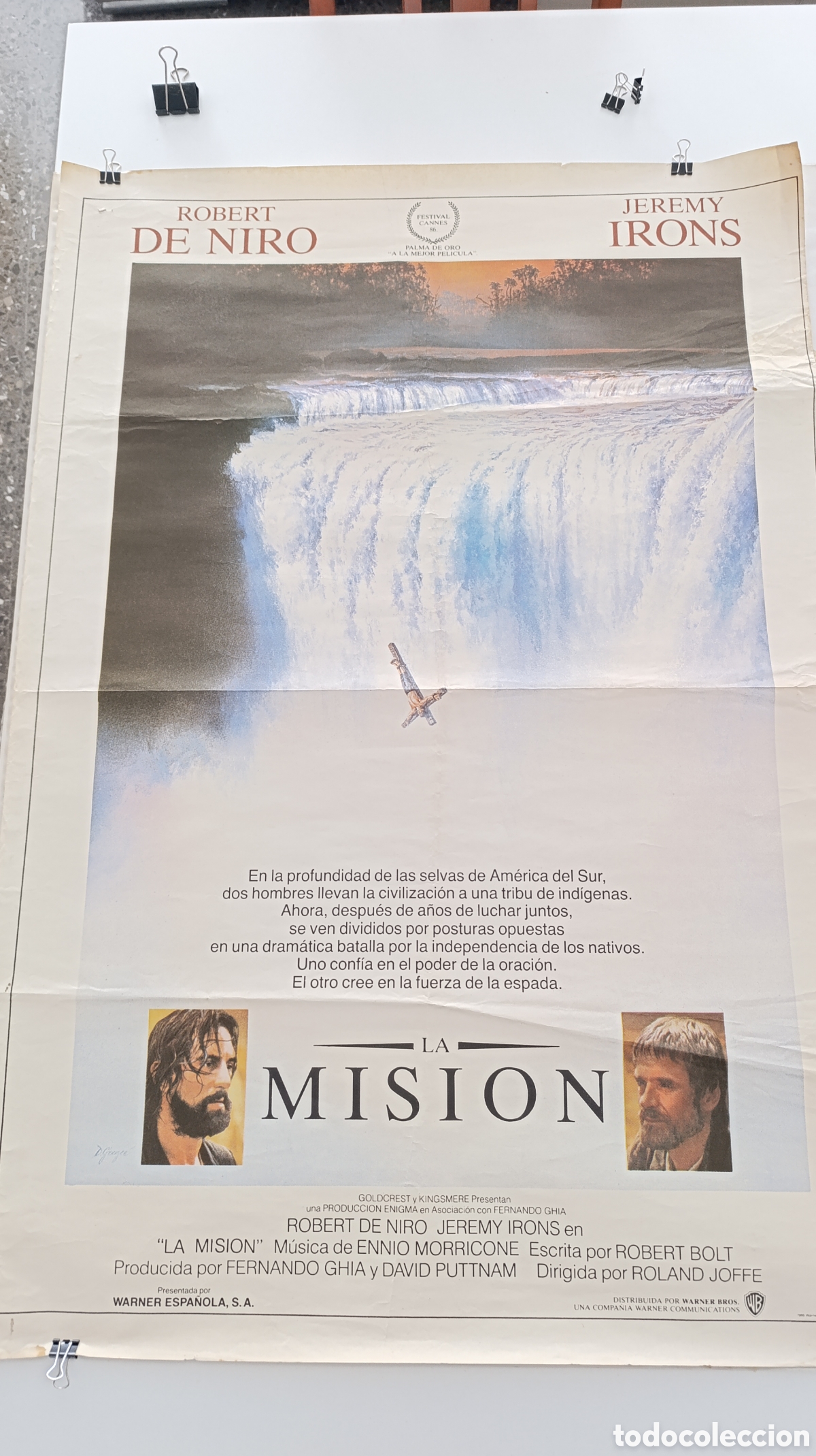 Carteles: cartel de cine LA MISION ROBERT DE NIRO - Foto 1