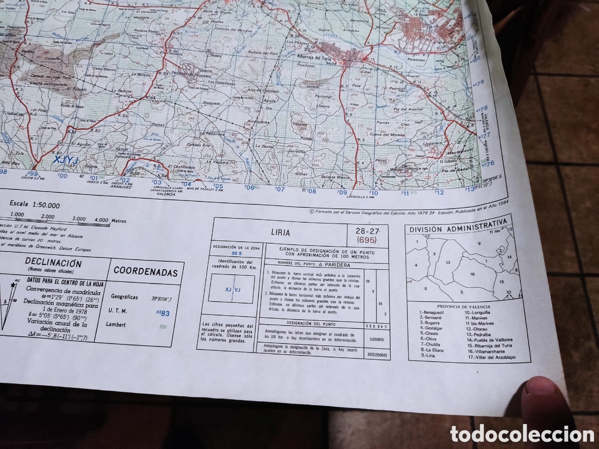 Carteles: Mapa militar de Espa&ntilde;a, LIRIA 1984 - Foto 4