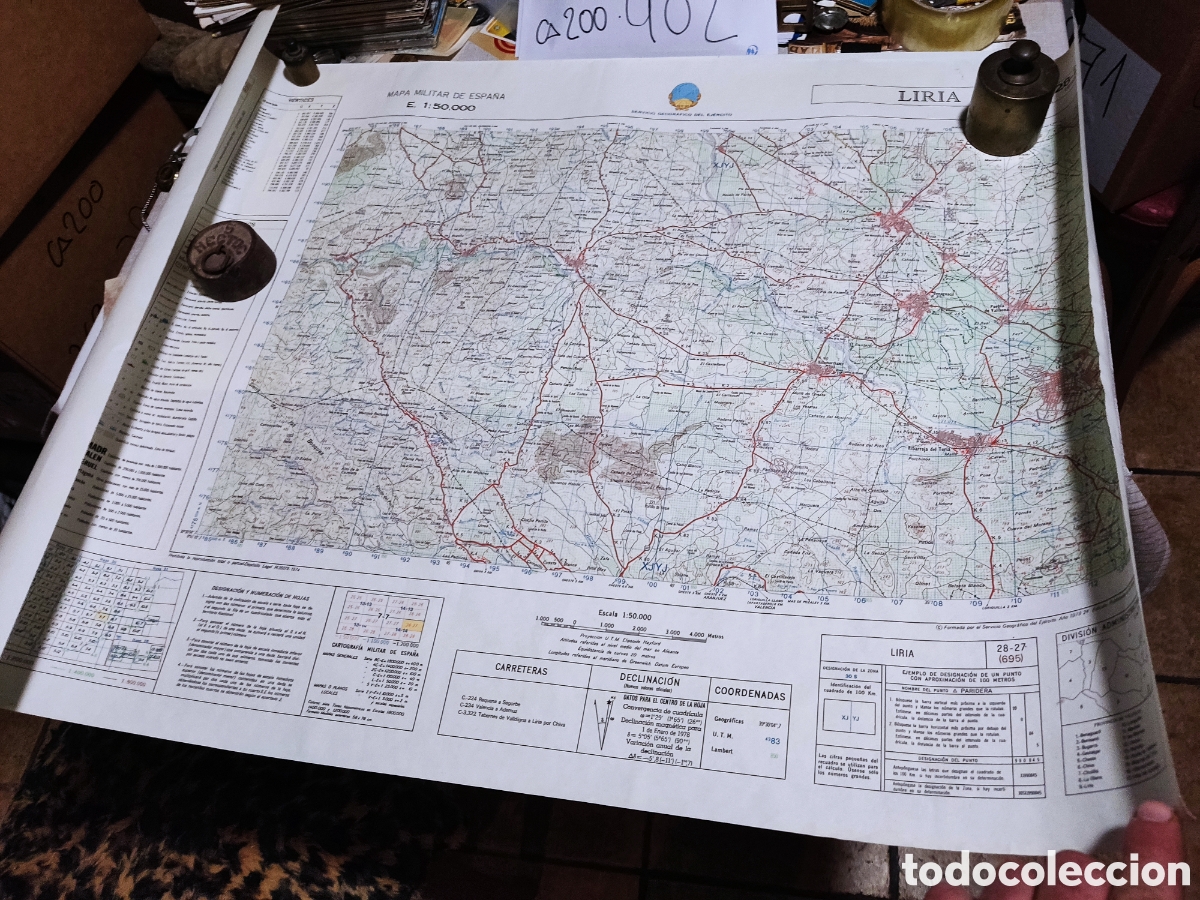 Carteles: Mapa militar de Espa&ntilde;a, LIRIA 1984 - Foto 1