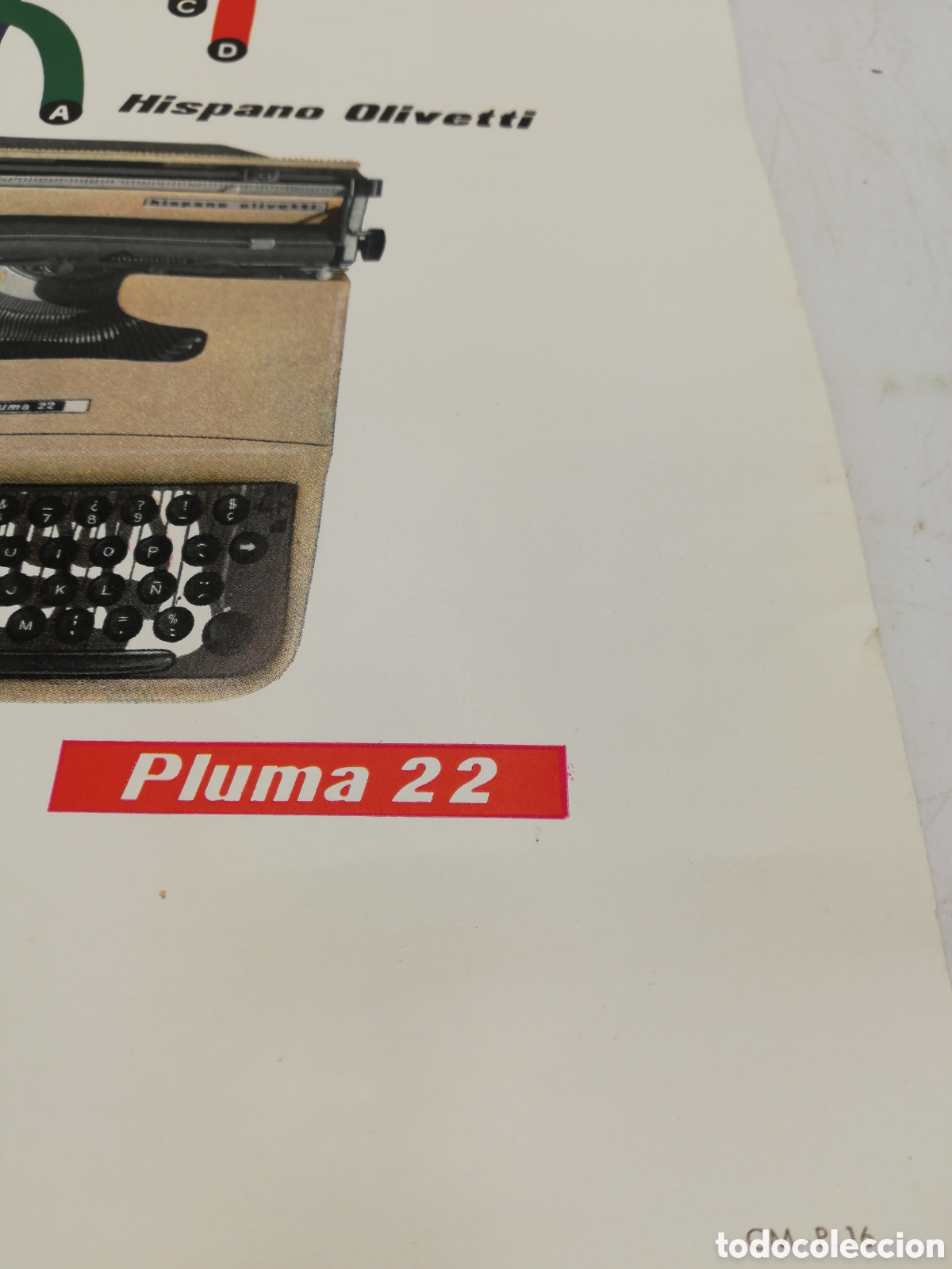 Carteles: Cartel publicidad Hispano Olivetti Pluma 22. - Foto 2
