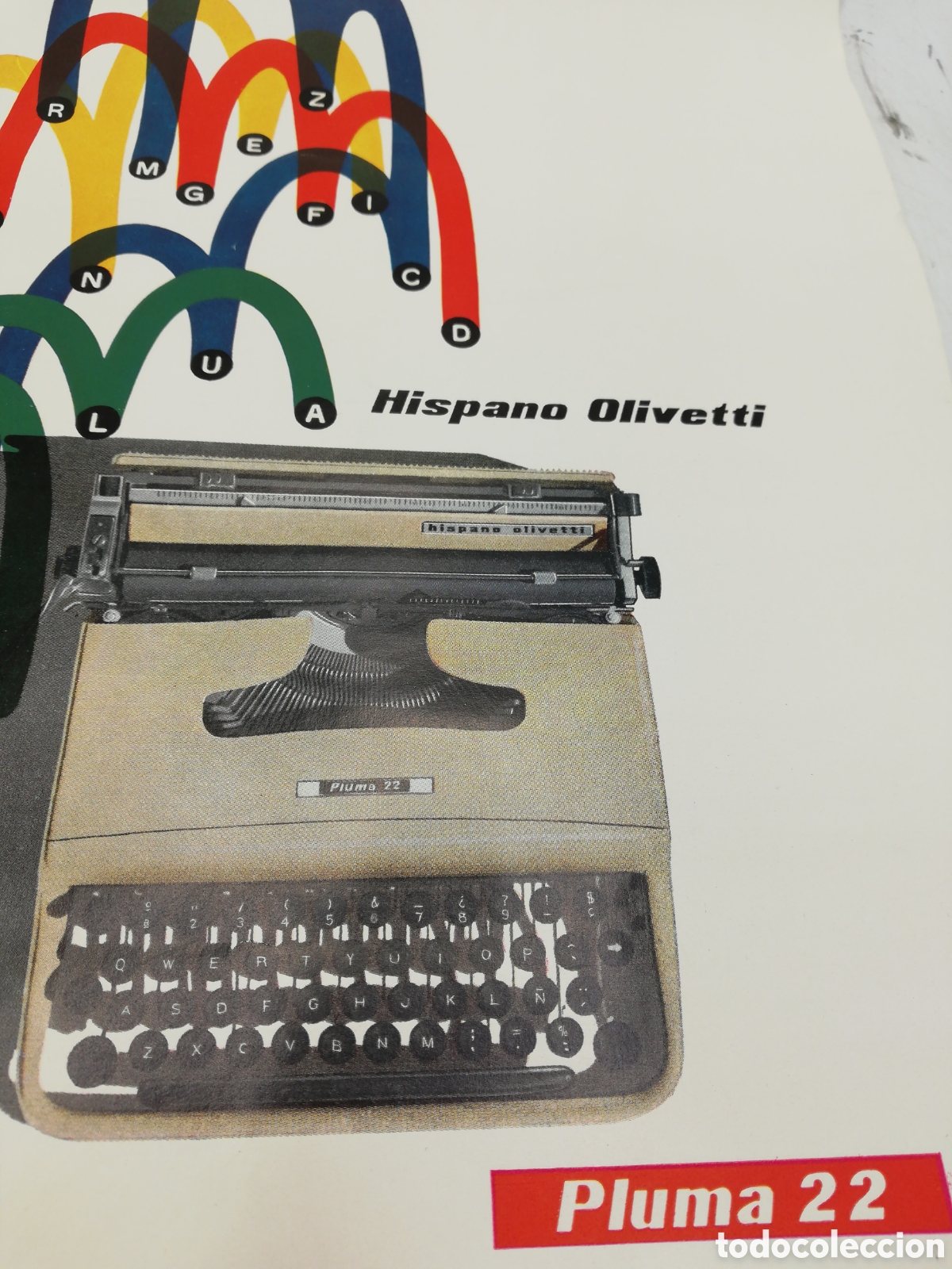 Carteles: Cartel publicidad Hispano Olivetti Pluma 22. - Foto 3
