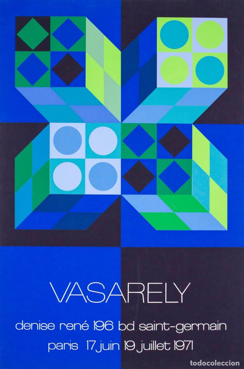 Carteles: BD SAINT - GERMAIN. 1971. 94 x 63 cm. VASARELY - Foto 1