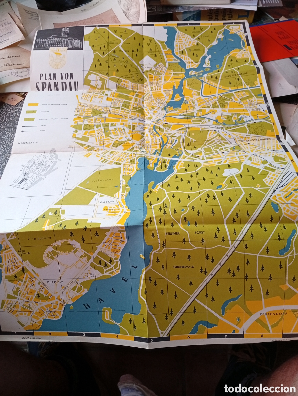 Carteles: Plano mapa de SPANDAU, Alemania - Foto 1
