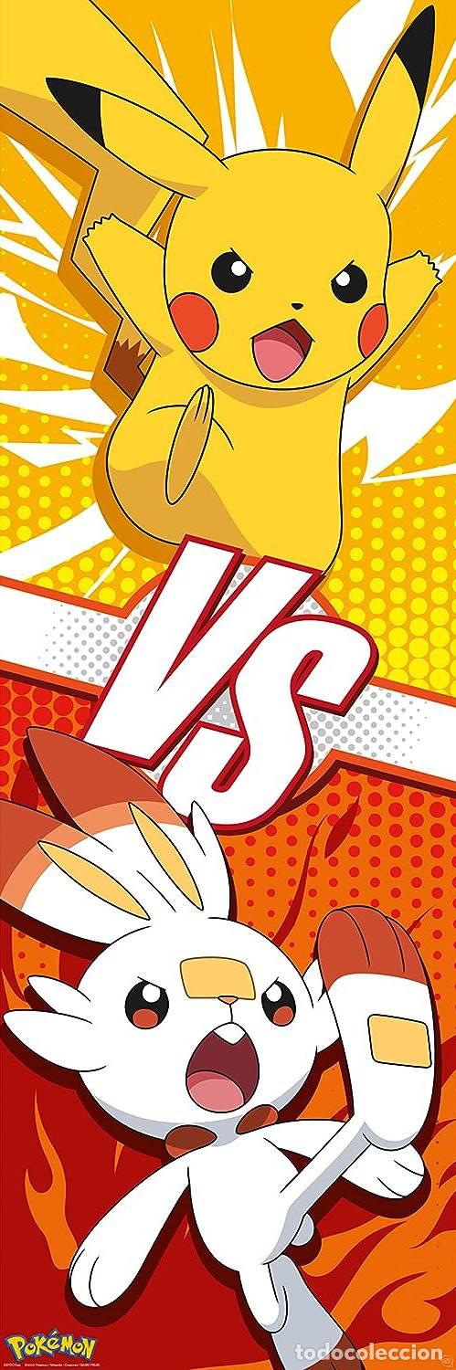 Carteles: Poster Puerta Pikachu y Flambino - Pokemon (POSTER 53x158)