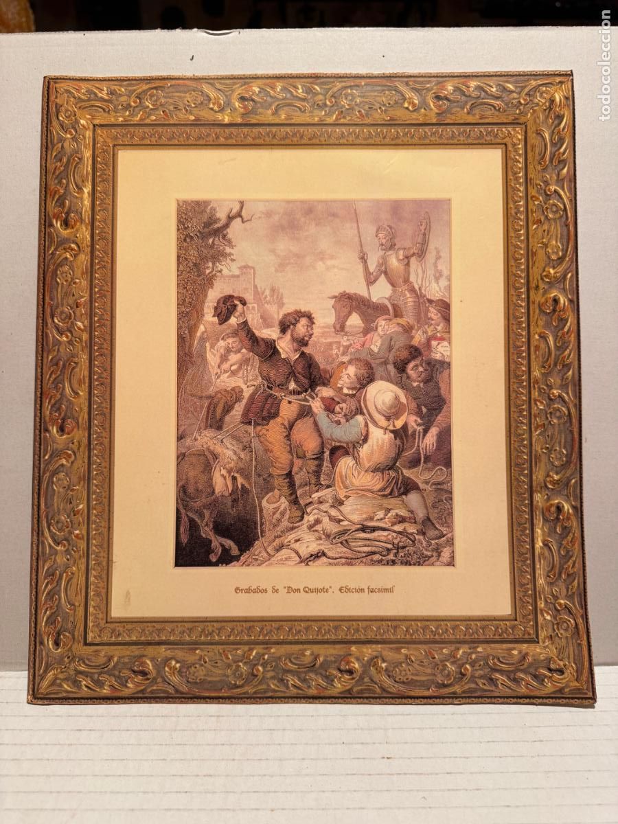Carteles: LOTE DE 6 GRABADOS DE EL QUIJOTE - Foto 1