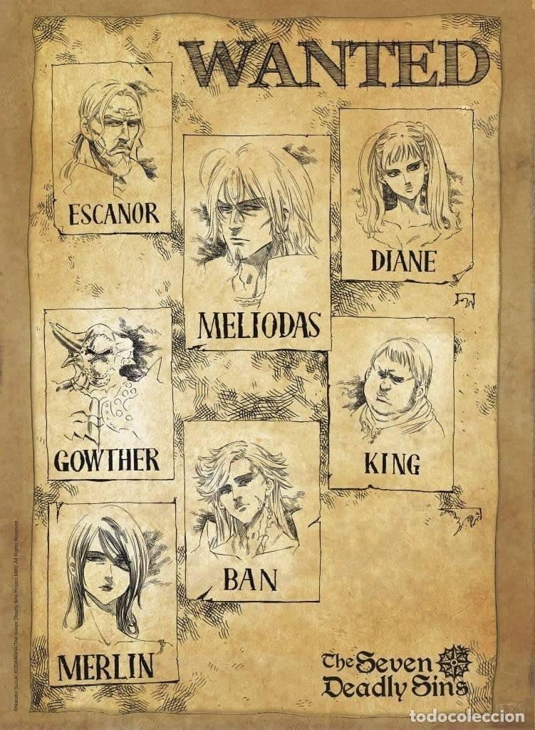 Affiches: Poster Wanted - The Seven Deadly Sins (POSTER 52 x 38)